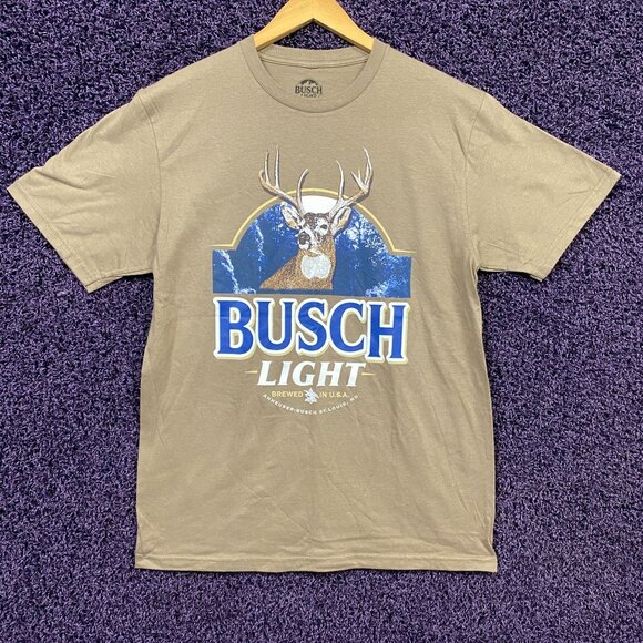 Busch Light Big Buck Hunter Light Lager Beer Promo T-Shirt M - Picture 1 of 4